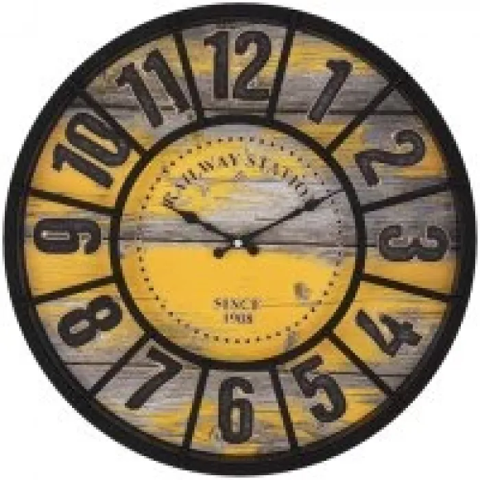 Galaxy Duvar Saati 742-4 Plastik Çerçeve Siyah Mdf Katran