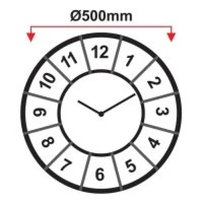Galaxy Duvar Saati 742-5 Plastik Çerçeve Gold Düz Rakam 1