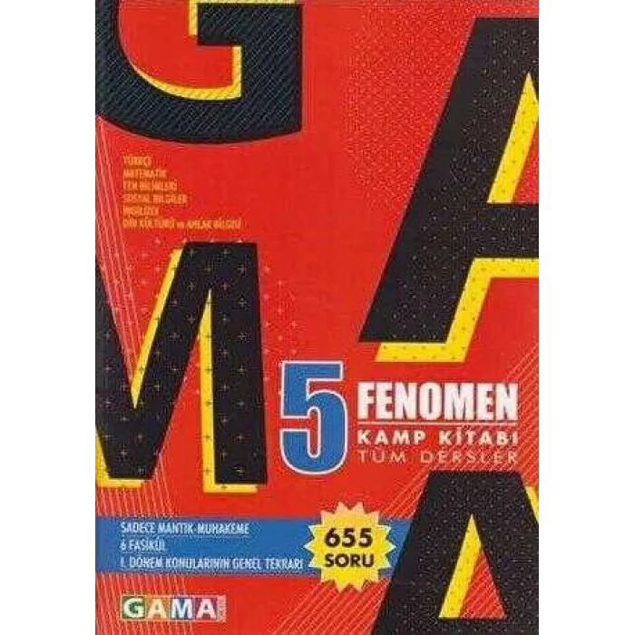 Gama Yayınları 5. Sınıf Fenomen Tüm Dersler Kamp Kitabı