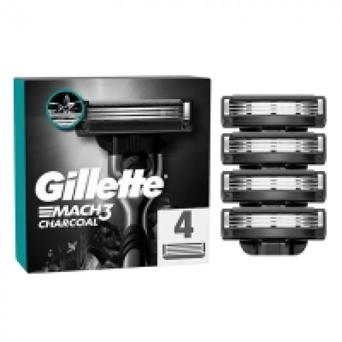 Gillette Mach3 Charcoal Bıçak 4 Lü 062701