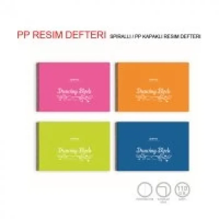 Gıpta 25x35 Spiralli Pp Kapak Resim Defteri 25 Yaprak 1772