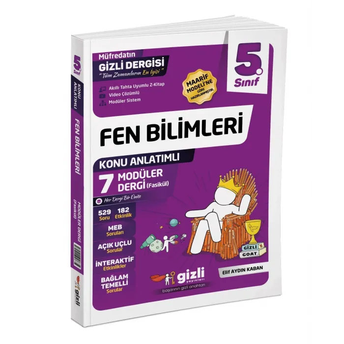 Gizli Yayınları 5. Sınıf Fen Bilimleri Konu Anlatımlı 7 Modüler Dergi Fasikül