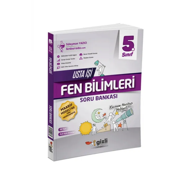 Gizli Yayınları 5. Sınıf Usta İşi Fen Bilimleri Soru Bankası