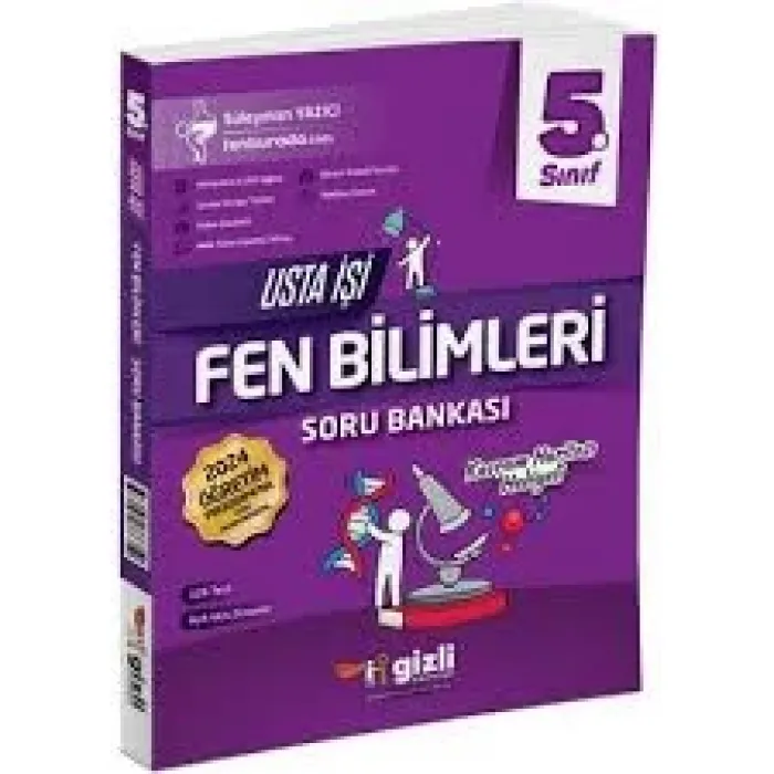 GİZLİ YAYINLARI 5. SINIF FEN BİLİMLERİ USTA İŞİ SORU BANKASI+KAVRAM HARİTASI
