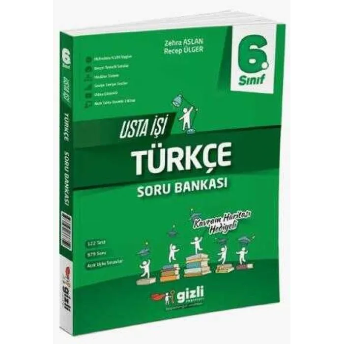 Gizli Yayınları 6. Sınıf Usta İşi Türkçe Soru Bankası