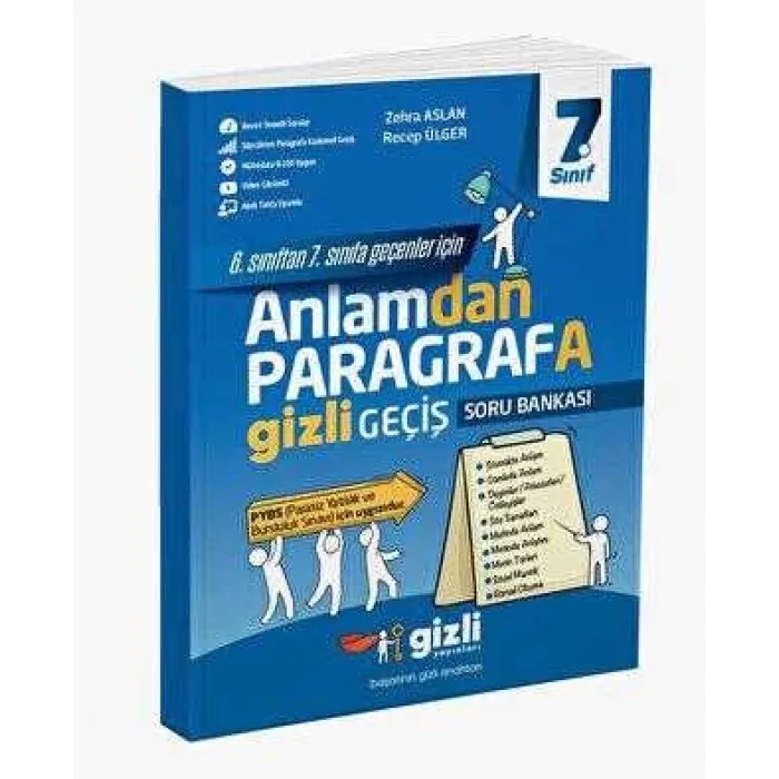 Gizli Yayınları 7. Sınıf Anlamdan Paragrafa Gizli Geçiş