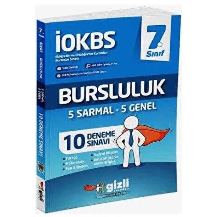 Gizli Yayınları 7. Sınıf İOKBS Bursluluk 10 Deneme Sınavı