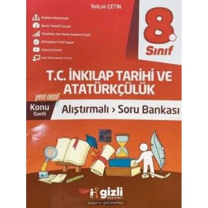 Gizli Yayınları 8. Sınıf İnkılap Tarihi ve Atatürkçülük Alıştırmalı Soru Bankası
