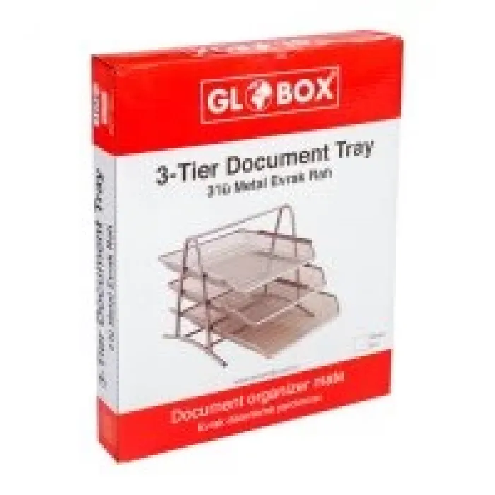 Globox Metal Evrak Rafı 3lü Gri No: 6259