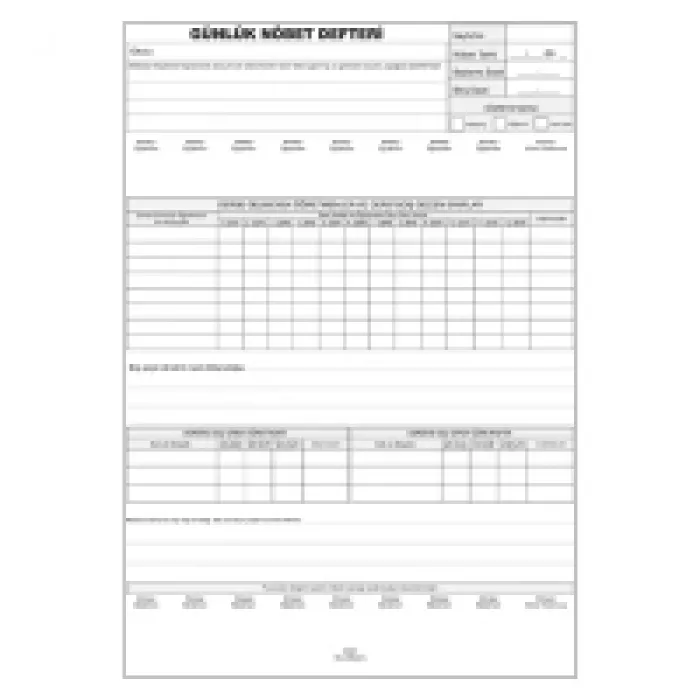 Gülpaş Nöbet Defteri 25x30 Ciltli 200 Yaprak 356