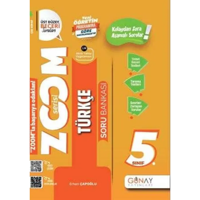 Günay Yayınları 5. Sınıf Zoom Serisi Türkçe Soru Bankası