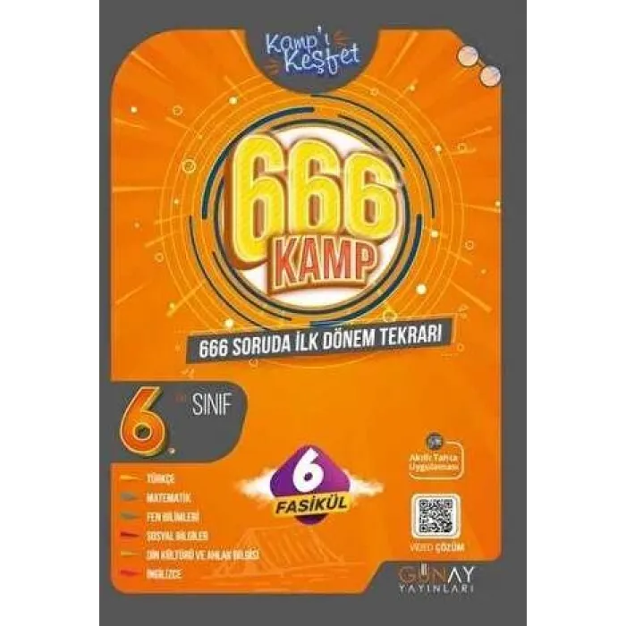 Günay Yayınları 6. Sınıf 666 Soruda İlk Dönem Kamp Kitabı