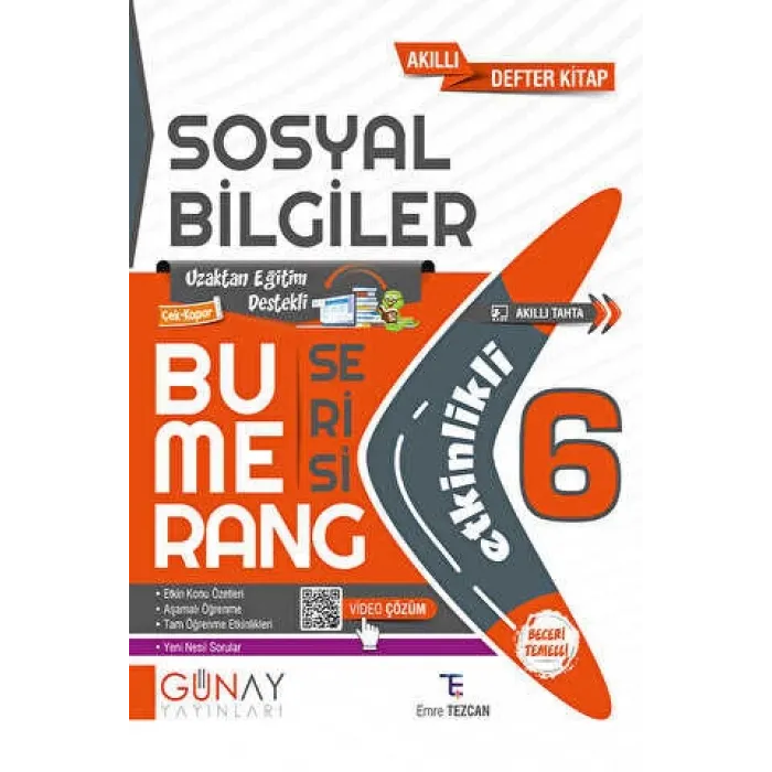 Günay Yayınları 6. Sınıf Bumerang Etkinlikli Sosyal Bilgiler