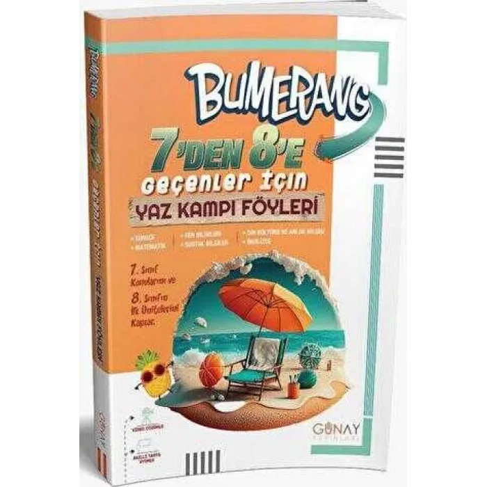 Günay Yayınları 7`den 8`e Bumerang Yaz Kampı Föyleri