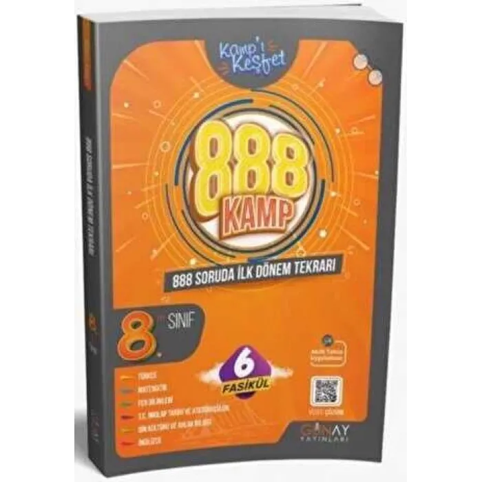 Günay Yayınları 8. Sınıf 888 Soruda İlk Dönem Kamp Kitabı
