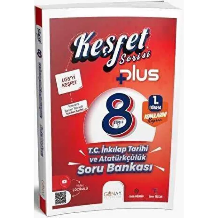 Günay Yayınları 8. Sınıf Keşfet Plus Serisi T.C. İnkılap Tarihi ve Atatürkçülük 1. Dönem Soru Bankası