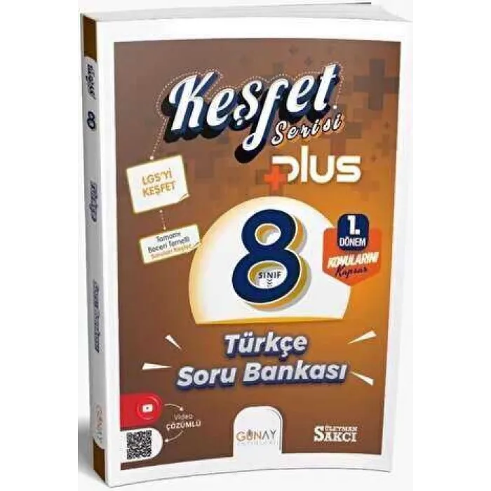Günay Yayınları 8. Sınıf Keşfet Plus Serisi Türkçe 1. Dönem Soru Bankası