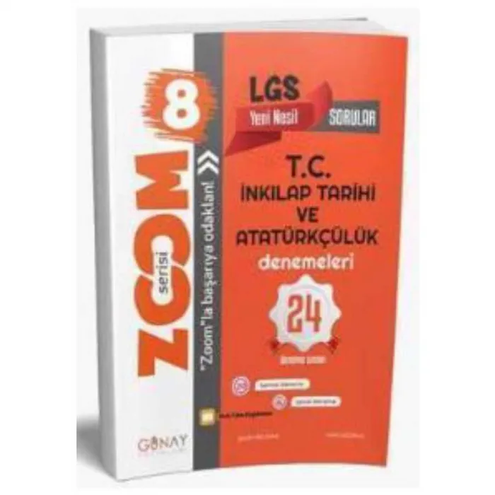 Günay Yayınları LGS T.C İnkılap Tarihi ve Atatürkçülük 24 Deneme Yeni Nesil Sorular Zoom Serisi