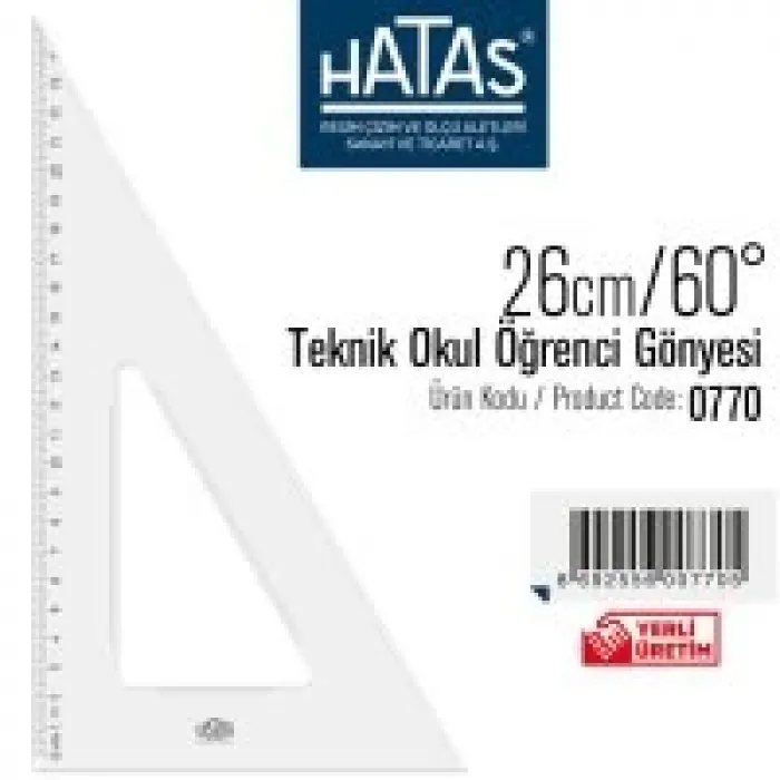 Hatas Gönye 26/60 Teknik Okul Öğrenci Tipi 0770