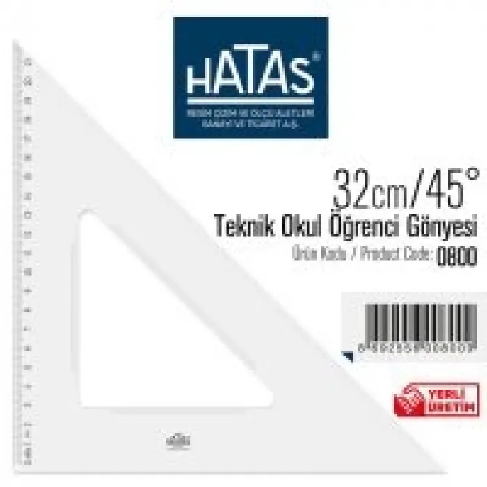 Hatas Gönye 32/45 Teknik Okul Öğrenci Tipi 0800