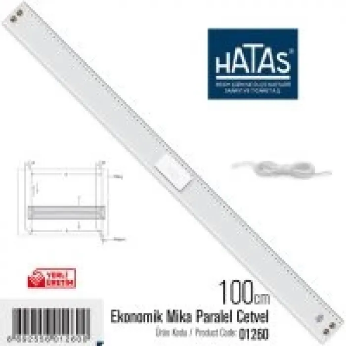 Hatas Paralel Cetvel 100 Cm Ekonomik 1260