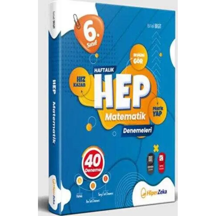 Hiper Zeka Yayınları 6. Sınıf Haftalık Hep Matematik 40 Deneme