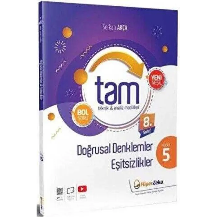Hiper Zeka Yayınları 8. Sınıf Matematik TAM Teknik Analiz Modülleri-5 Doğrusal Denklemler