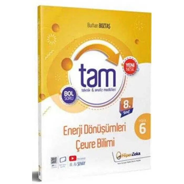 Hiper Zeka Yayınları 8. Sınıf TAM Fen Bilimleri 6 Teknik Analiz Modülleri & Enerji Dönüşümleri ve Çevre Bilimi