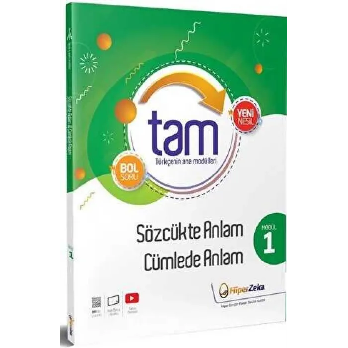 Hiper Zeka Yayınları 8. Sınıf TAM Türkçe 1 - Sözcükte Anlam Cümlede Anlam