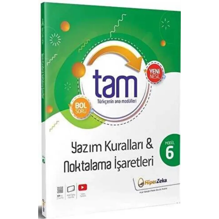Hiper Zeka Yayınları 8. Sınıf TAM Türkçe 6 - Yazım Kuralları ve Noktalama İşaretleri
