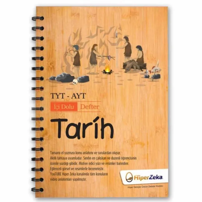Hiper Zeka Yayınları YKS TYT AYT Tarih İçi Dolu Defter