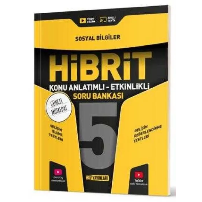 Hız Yayınları 5. Sınıf Hibrit Sosyal Bilgiler Soru Bankası