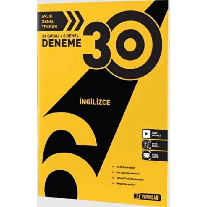 Hız Yayınları 6. Sınıf İngilizce 30 lu Deneme