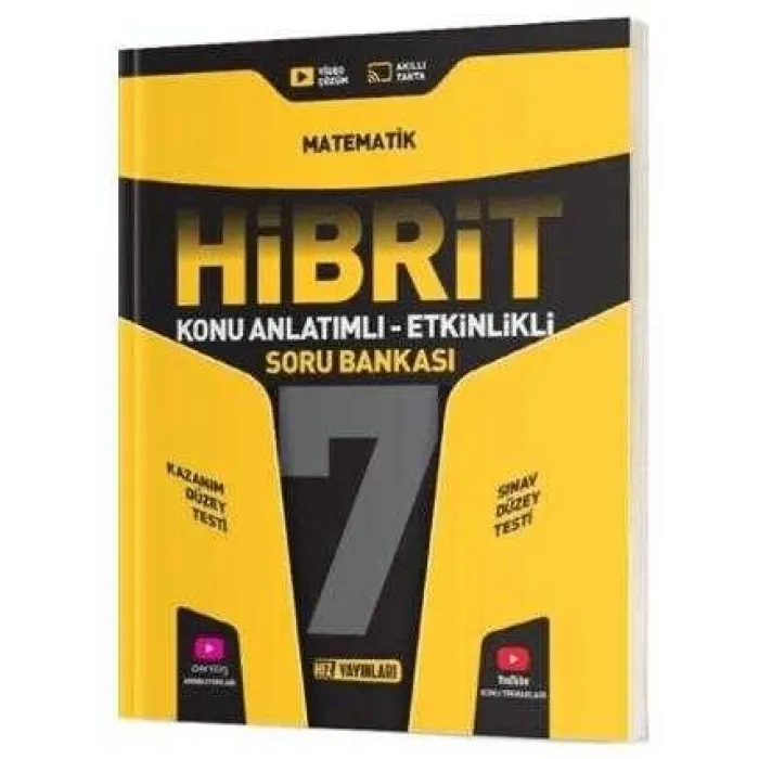 Hız Yayınları 7. Sınıf Matematik HİBRİT Konu Anlatımlı Etkinlikli Soru Bankası