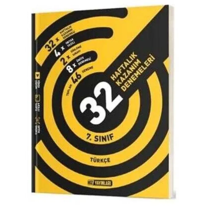Hız Yayınları 7. Sınıf Türkçe 32 Haftalık Kazanım Denemeleri