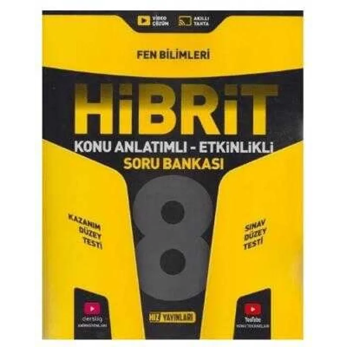 Hız Yayınları 8. Sınıf Fen Bilimleri HİBRİT Konu Anlatımlı Etkinlikli Soru Bankası