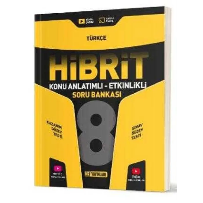 Hız Yayınları 8. Sınıf Hibrit Türkçe Soru Bankası