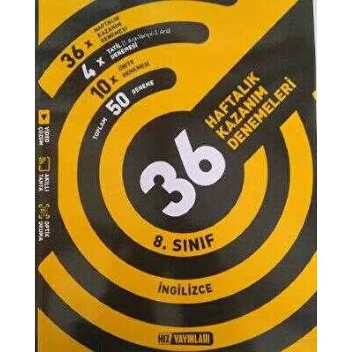Hız Yayınları 8. Sınıf İngilizce 36 Haftalık Kazanım Denemeleri