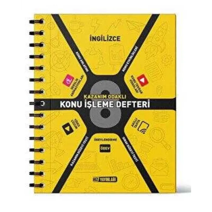 Hız Yayınları 8. Sınıf İngilizce Konu İşleme Defteri
