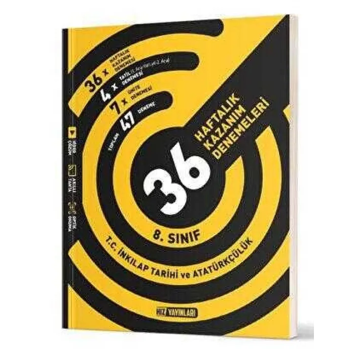 Hız Yayınları 8. Sınıf İnkılap Tarihi 36 Haftalık Kazanım Denemeleri