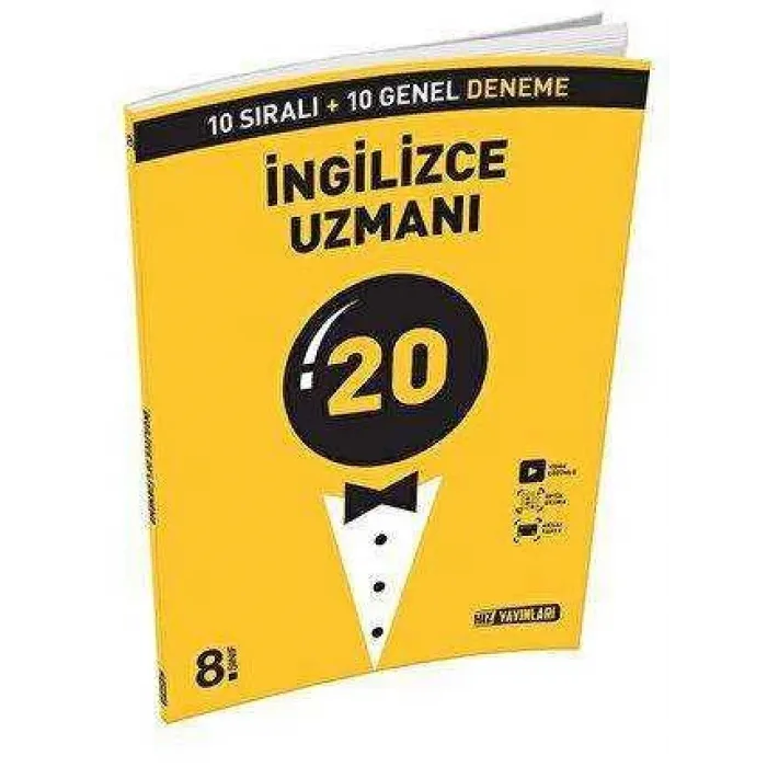 Hız Yayınları 8. Sınıf LGS İngilizce Uzmanı 20 Deneme Sınavı