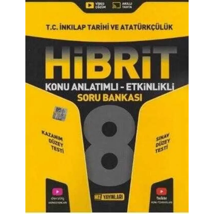 Hız Yayınları 8. Sınıf T.C. İnkılap Tarihi ve Atatürkçülük HİBRİT Konu Anlatımlı Etkinlikli Soru Bankası