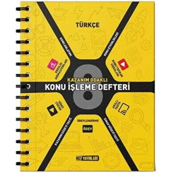 Hız Yayınları 8. Sınıf Türkçe Konu İşleme Defteri
