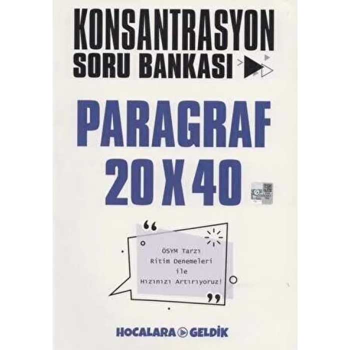 Hocalara Geldik Paragraf Konsantrasyon Soru Bankası
