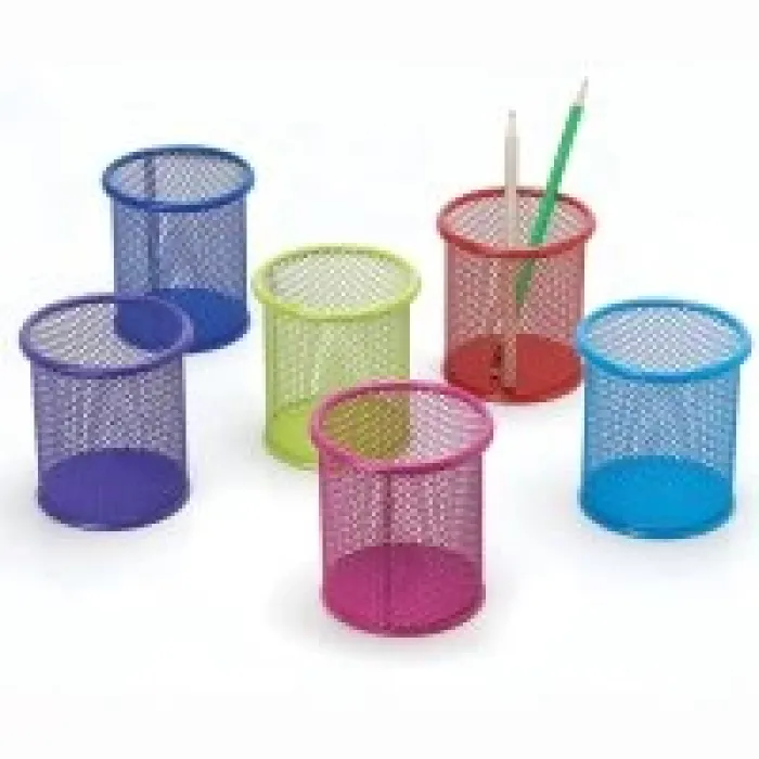 İnox 0706 Ofis Metal Fileli Kalemlik Tekli Renkli