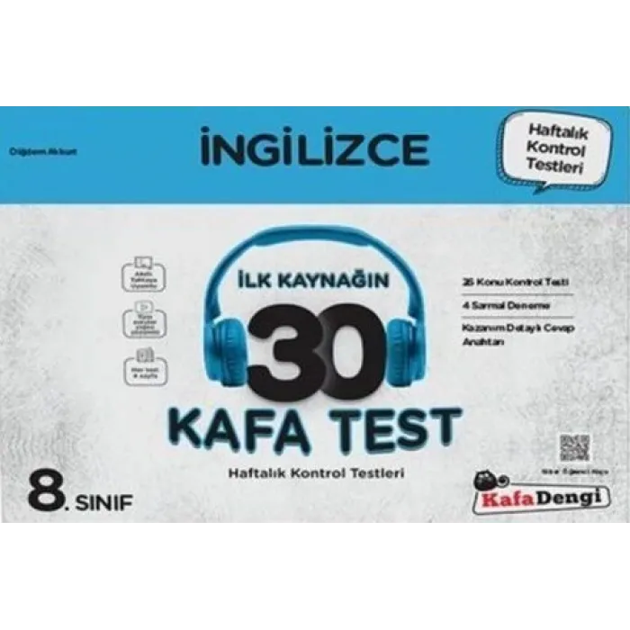 Kafa Dengi Yayınları 8. Sınıf İngilizce İlk Kaynağın 30 Kafa Test