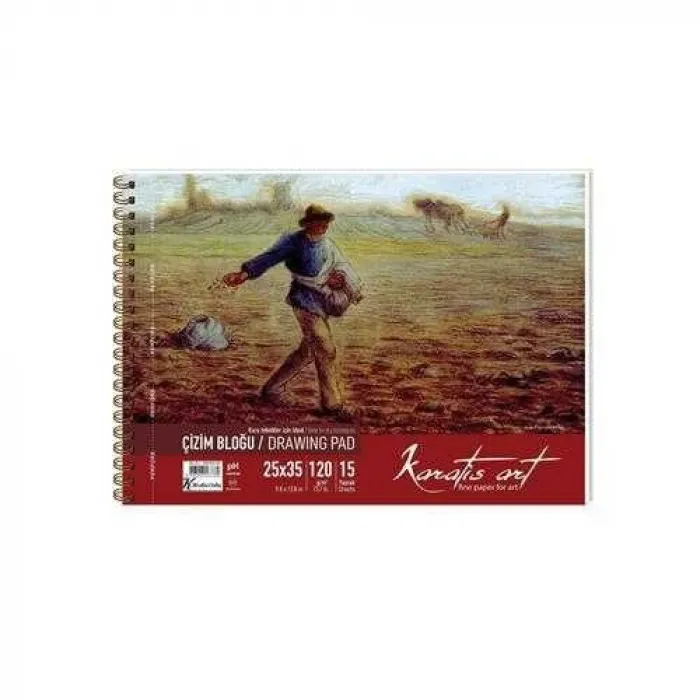 Karatis Art 120Gr 25x35 15 Yp. Spiralli Çizim Blok