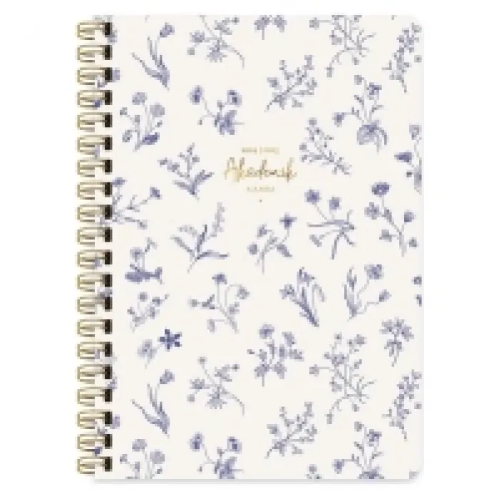 Keskin Color 17*24 Spiralli Akademik Ajanda Mavi Çiçekler 830226-99