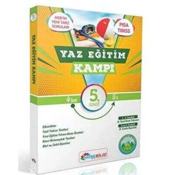 Köşebilgi Yayınları 5. Sınıf Yaz Eğitim Kampı Tatil Kitabı
