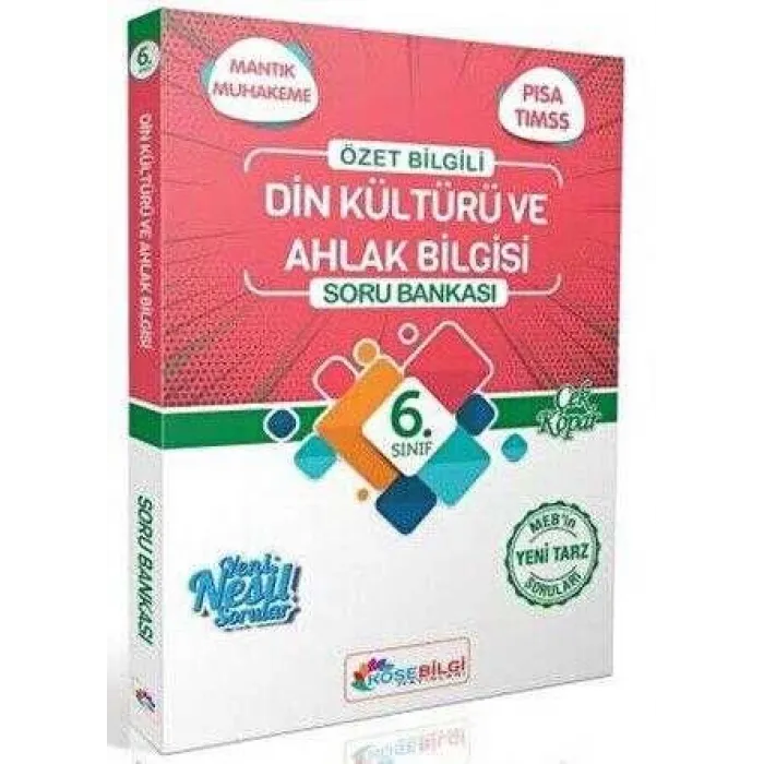 Köşebilgi Yayınları 6. Sınıf Din Kültürü ve Ahlak Bilgisi Özet Bilgili Soru Bankası